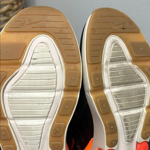 Nike Air Max 270 Black and Orange Athletic Shoes - Picture 13 of 15